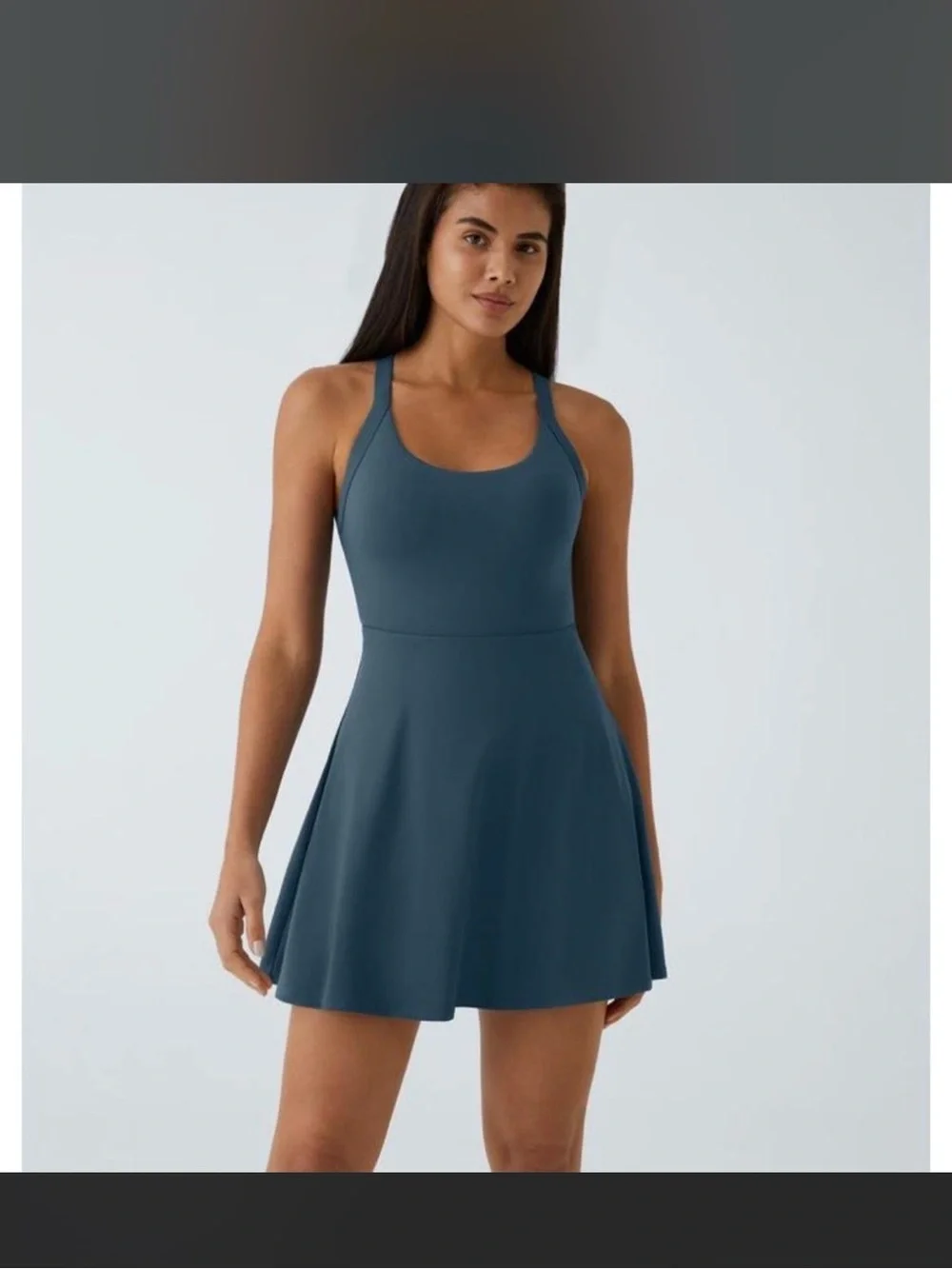 Halara Athletic Dress Built In Shorts Pockets Blue Small